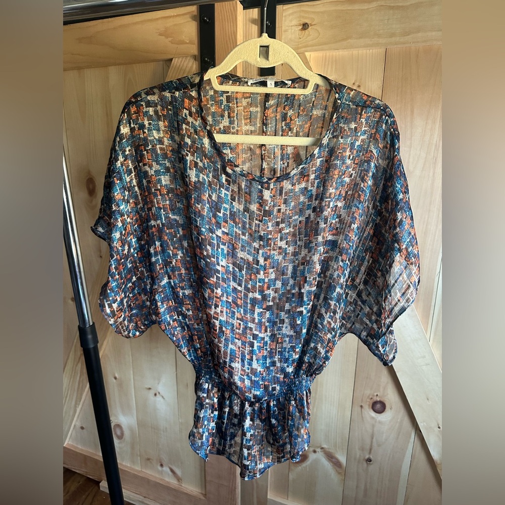 Collective Concepts Colorful Mosaic Blouse